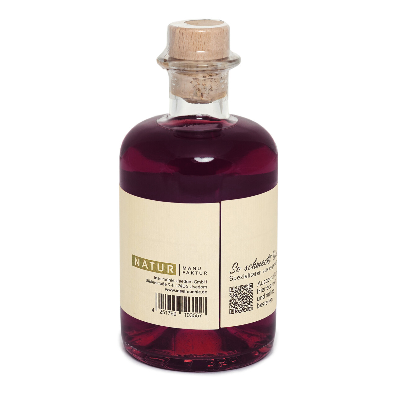 Inselmühle Usedom Aronia Likör 0,35 l – fruchtiger Beerenlikör Usedom im Glas 20 Prozent vol
